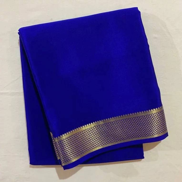 Royal Blue Semi Mysore Silk Saree