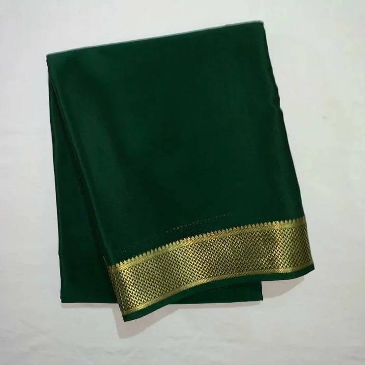 Green Semi Mysore Silk Saree