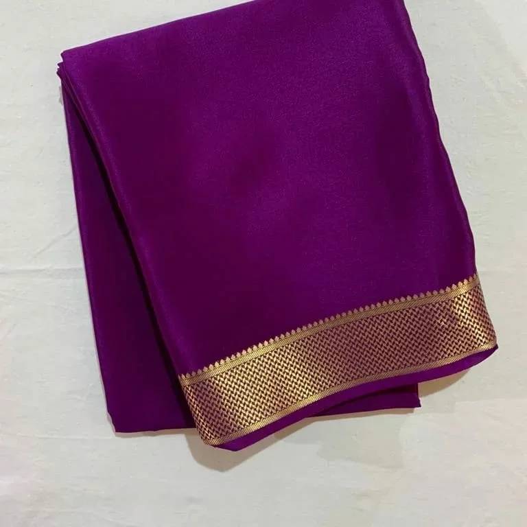 Light Purple Semi Mysore Silk Saree