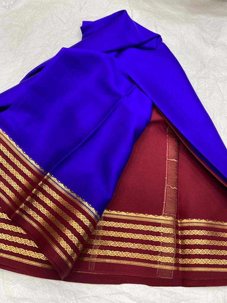 Pink Mysore Handloom Pure Crepe Silk Saree - Buy Now